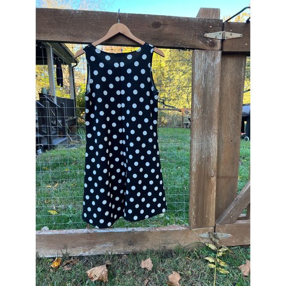 42POPS, Black Polka Dot Pocket Swing Tunic, XL - Picture 4 of 5